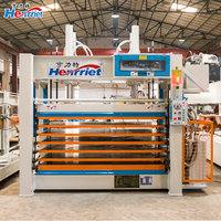 Presse à chaud 8 couches 50T pour portes en bois, panneaux de placage mélaminé et panneaux de bois d'ingénierie à grain de bois