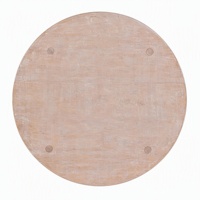 Table ronde en pin massif de style farmhouse, avec pieds tournés artisanalement et design démontable, idéale pour les événements de mariage et la location