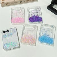 Coque de téléphone pliable transparente à paillettes dégradées multicolores et scintillantes pour iPhone DUO 18 Pro 16 Pro Max 17 Air