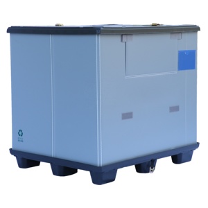 <span class=keywords><strong>Pallet</strong></span> tay áo hộp HDPE tùy chỉnh rắn nestable có thể gập lại <span class=keywords><strong>Pallet</strong></span> hộp cho hậu cần - Product Image 3