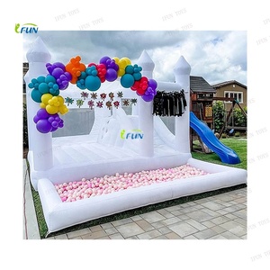 Château <span class=keywords><strong>gonflable</strong></span> commercial arc-en-ciel pastel pour location événementielle, avec piscine à balles, toboggan aquatique et structure <span class=keywords><strong>gonflable</strong></span> pour mariage en PVC - Product Image 3