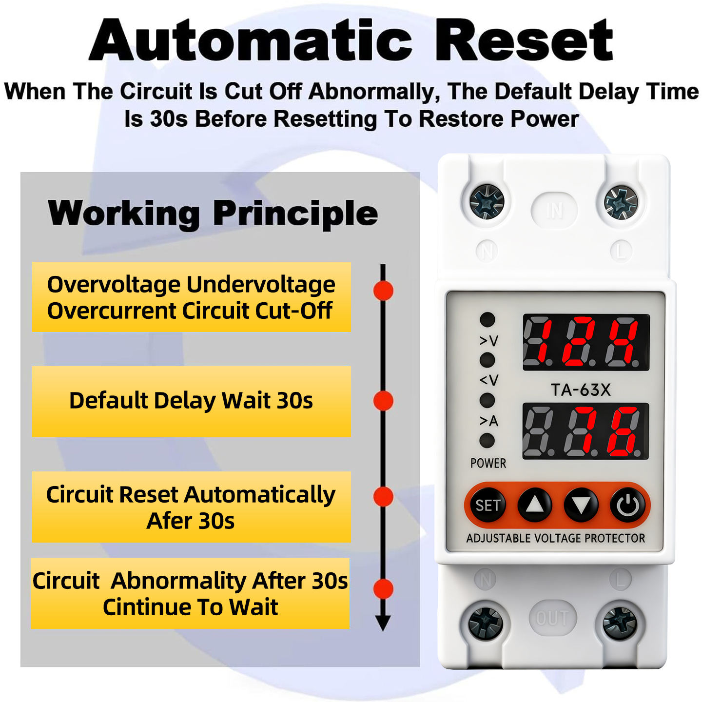ordinary 3 phase overvoltage and undervoltage protector chint