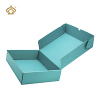 Boîtes d'expédition ondulées découpées à l'emporte-pièce en papier kraft pliable avec logo personnalisé pour chaussures vêtements chaussettes stratification en fourrure mate
