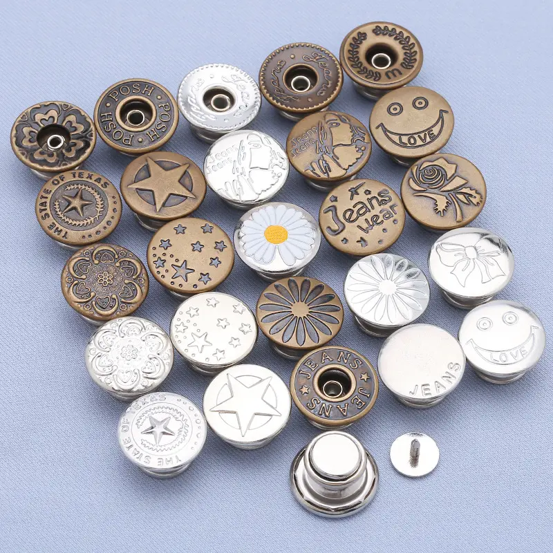 Wholesale Clothing Accessories Jeans Buttons Nail Free Jacket Tooling Buttons