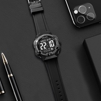 Reloj Deportivo Digital SMAEL 8112, Cronógrafo, Plástico, Luminoso, Resistente al Agua 5BAR, Moderno, Colorido, con Alarma y Correa de Silicona