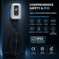Station de recharge murale pour véhicules électriques AC 7/11/22kW OCPP1.6 Type 2 16A IP55, normes CE, produit neuf