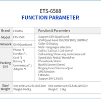 Teléfono con Tarjeta SIM y Ranura Dual SIM Ets-6588