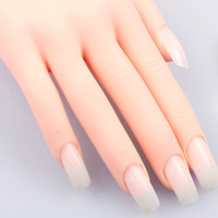 Fournitures de formation pour le nail art : Main gauche artificielle souple et pliable, vente en gros