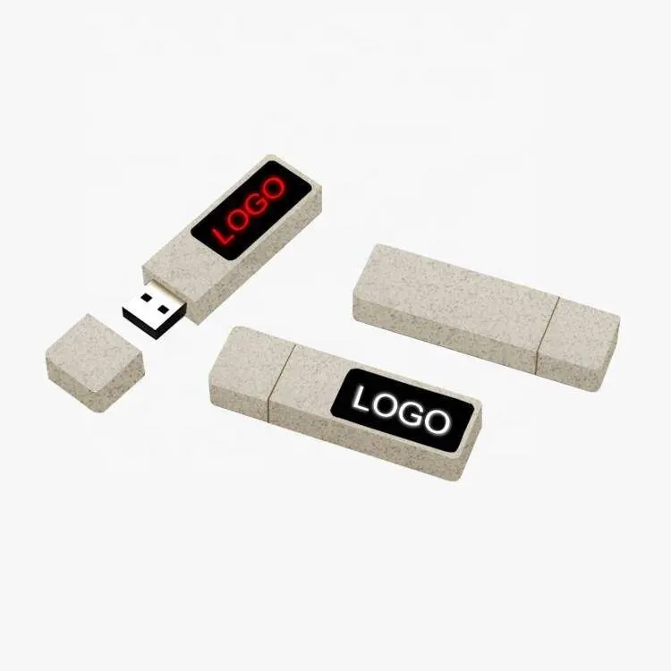 Light up logo wood usb flash drive pendrives wooden usb flash drive stick memory gift with wooden pack