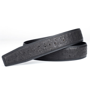 Cinturón <span class=keywords><strong>de</strong></span> Cuero <span class=keywords><strong>de</strong></span> Avestruz <span class=keywords><strong>de</strong></span> 3.8cm para Hombre, Cinturón <span class=keywords><strong>de</strong></span> Cuero Genuino Versátil e Informal, Tendencia <span class=keywords><strong>de</strong></span> Moda Personalizada para <span class=keywords><strong>Caballero</strong></span> - Product Image 4