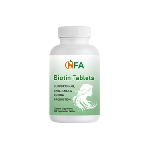 Comprimés de biotine OEM ODM contenant 10 000 mcg de biotine, favorisent la santé des cheveux, de la peau et des ongles, complément alimentaire en comprimés de biotine - Product Image 1