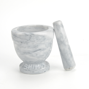 Bol de meulage pas cher <span class=keywords><strong>pierre</strong></span> naturelle blanc ou gris marbre concasseur outils <span class=keywords><strong>mortier</strong></span> et pilon - Product Image 2