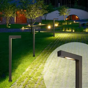 Solid Brass ngoài trời trang trí ổ đĩa cách đường dẫn ánh sáng điện áp thấp LED bollard sân vườn cỏ đèn