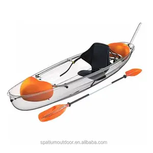 Spatium nueva moda transparente Kayak Paddle cristal fondo transparente Canoa kayak