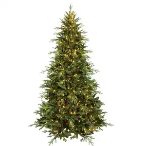 עץ חג המולד מעוטר 5FT 6FT 10FT PE PVC שלג מלאכותי מעורב פרימיום נהר ארבול דה נבידד כריסטבומן עץ חג המולד
