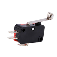 Prix usine – Micro-interrupteur rouge et noir 15A/16A avec levier à rouleau métallique 6,3 mm et bornes à connexion rapide pour contrôle moteur