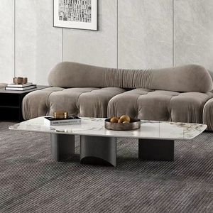 Marble <b>Coffee</b> <b>Table</b> <b>Round</b> Modern Living Room Furniture Nordic Style <b>Small</b> Apartment Use Stainless Steel Base DZ01 - Product Image 2