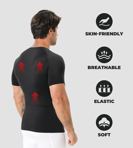 <span class=keywords><strong>เสื้อ</strong></span>กระชับสัดส่วนผู้ชาย SYPDX02 แบบคอร์เซ็ท <span class=keywords><strong>ช่วย</strong></span>เก็บหน้าท้อง ผลิตจากผ้าสแปนเด็กซ์/ไนลอน แขนสั้น คอวี <span class=keywords><strong>ช่วย</strong></span><span class=keywords><strong>พยุง</strong></span><span class=keywords><strong>หลัง</strong></span> - Product Image 6