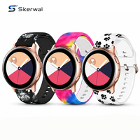 Correa de Reloj de Silicona Impresa de 20mm 22mm con Liberación Rápida, Correa Deportiva para Samsung Galaxy Watch Active2 4 5 6 7 y Huawei GT Series