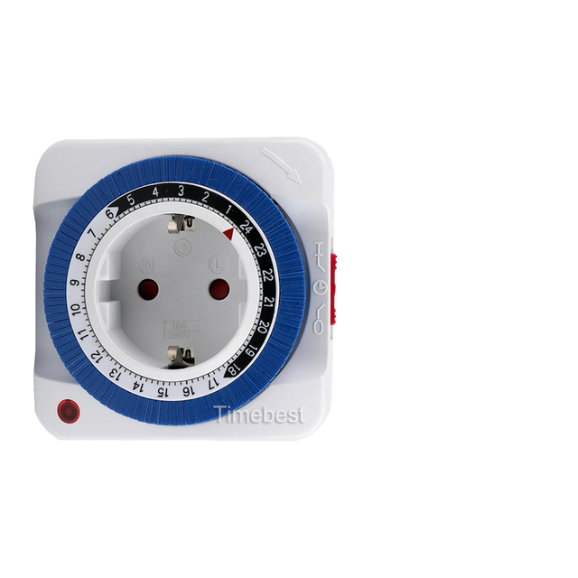 EU/US Mini Mechanical Timer Socket Energy-Saving Electronic Socket Protector Automatic Control 230V 16A Timing Switch Timer
