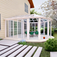 Kit d'assemblage DIY de véranda multifonctionnelle en aluminium - Design moderne écologique à énergie solaire pour usage extérieur de villa résidentielle