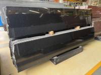 Dalles de granit poli écologiques HONG SHENG Midnight Black, design moderne, revêtement mural en pierre pour les plans de travail de cuisine de villa