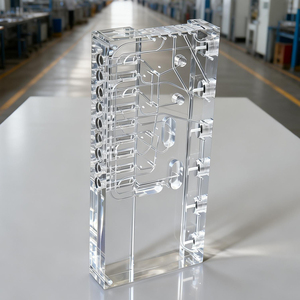Klantspecifieke PMMA Acryl Microfluidische Chip Precisie 5-assige CNC-bewerkingsservice Volledige prototyping Kleine serie productie - Product Image 1