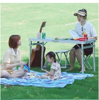 Table de voyage personnalisée HISPEED, équipement de camping en plein air, table de pique-nique en aluminium, table de camping pliable portable avec chaises