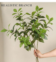 Nouvel Arrivage : Plantes Artificielles en Plastique, Fleurs et Feuilles d'Osmanthus Jaunes pour Décoration Maison, Fêtes, Thanksgiving et Noël