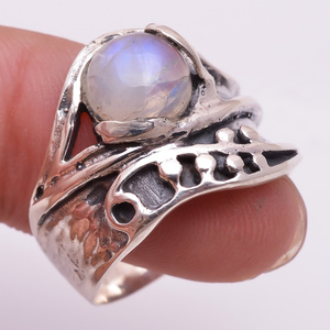 925 Sterling Silver Gemstone <b>Ring</b> Natural <b>Labradorite</b> Fine Antique Silver Jewelry for Party Direct From Supplier - Product Image 4
