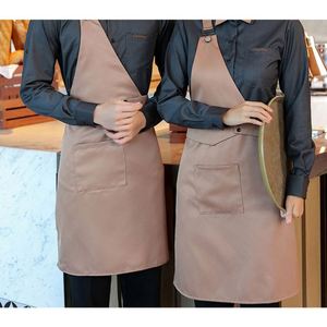 Design Hotel Overalls Oil and Decontamination Prevention Men's Women's Shirts Clothing Customizable Vest <b>Apron</b> Breathable - Product Image 3