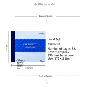 Deli 3450 Libros de <span class=keywords><strong>contabilidad</strong></span> Diarios, Libros generales, Libros financieros - Product Image 6