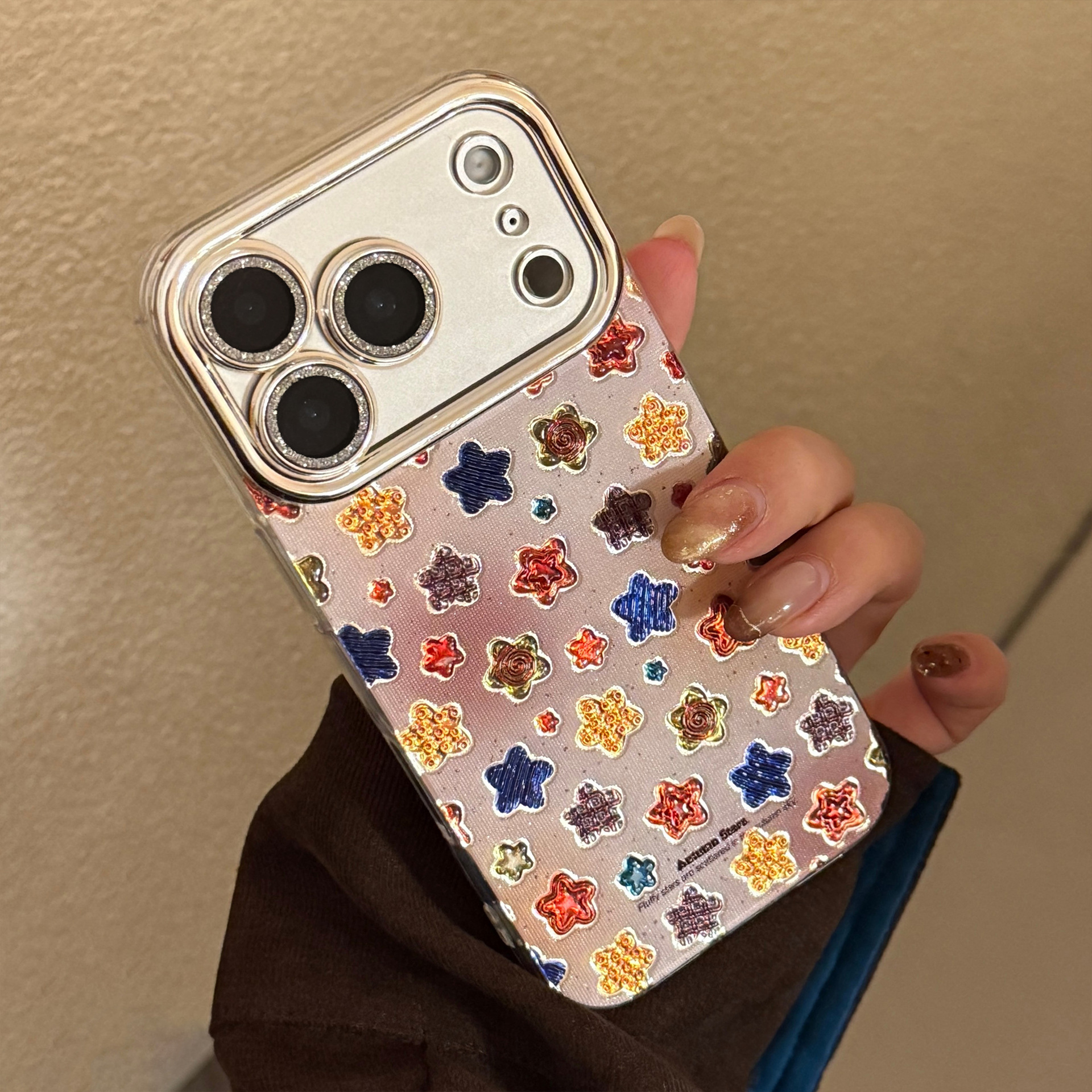 Silver Reddish-Brown Sparkle