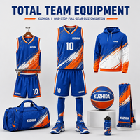 Ensemble de maillots de basketball personnalisés en maille respirante avec impression numérique, tenue d'équipe, conception gratuite, usine pour ligues communautaires, approvisionnement direct B2B