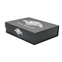 Caja de Regalo Magnética Personalizada Estilo Libro Negro, Empaque de Lujo con Superficie Laminada Antiarañazos, con Inserto de Terciopelo o Flocado
