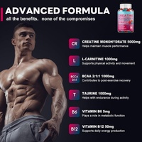 Gummies de créatine monohydrate 8000 mg pour hommes et femmes, sans sucre, supplément pré-entraînement, énergie, électrolytes