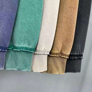 Sweat à capuche décontracté pour homme, coupe ample, en coton 100% 650 g/m², teint en fil, délavé à l'acide, avec logo personnalisé de haute qualité, idéal pour le printemps et les activités de plein air. - Product Image 4