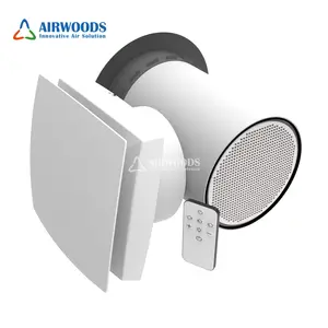 Децентрализованная Механическая вентиляция airwood, управление датчиком CO2, Однокомнатный тепловосстанавливающий вентилятор
