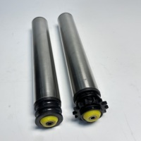 Galet de convoyeur non motorisé en acier inoxydable, axe de rouleau galvanisé pour convoyeur à bande, rouleau de déchargement
