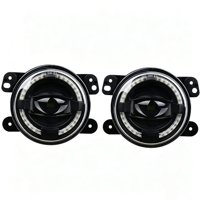 Luz Antiniebla LED de 4 Pulgadas y 30W con Anillo Halo DRL, Impermeable IP68, para Jeep Wrangler JK JL, Conducción Todoterreno
