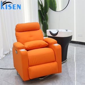 KISEN Fauteuil de lavage de cheveux électrique réglable et rotatif pour salon de beauté, avec fonction de soin thaïlandais, pour spa capillaire et lavabo intégré - Product Image 1