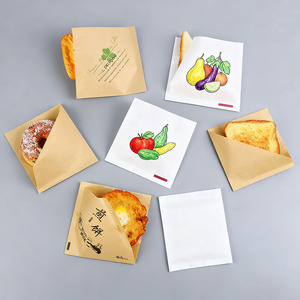 Tam giác dùng một lần Kraft túi giấy không thấm mỡ bánh sandwich Donut Burger - Product Image 6