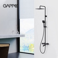 GAPPO Nouveau Ensemble de Robinetterie de Douche Thermostatique Noir pour Salle de Bain