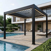 Pergola et gazebo de jardin en aluminium avec toit à lames orientables - Dimensions personnalisables pour espaces extérieurs