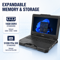 Computadora Portátil Totalmente Resistente GETAC X600, Intel Core I5 VPro, Pantalla FHD de 15.6 Pulgadas, IP66, Windows 11 Pro, Computadora Industrial para Servicio de Campo