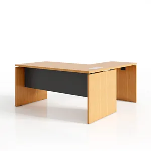 Prezzo di fabbrica mobili per ufficio a forma di L in legno MFC CEO capo executive manager scrivania tavolo da ufficio