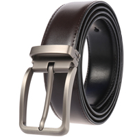 Ceinture classique vintage à boucle à ardillon pour hommes LY35-4024-1