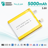 Baterías de Polímero de Litio al por Mayor, 5000mAh 3.8V, Celda de Batería Lipo 955565 para Dispositivos Portátiles con Larga Vida Útil de 500 Ciclos