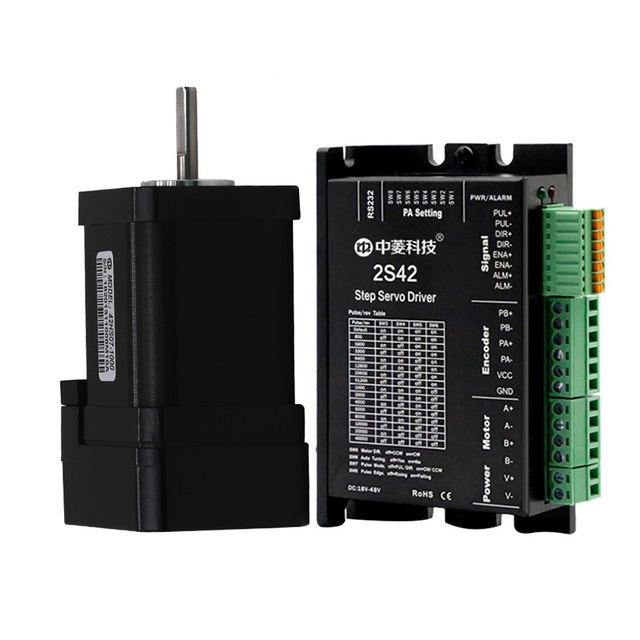 42mm Nema17 2 Phase 1.8 Degree 0.72N.m Hybrid Brushless Dc 24V 2A 4-wire Closed Loop Stepper Motor for Industrial Automation