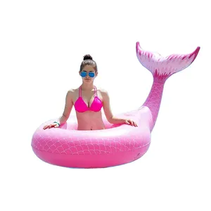Anel flutuante de PVC grande para piscina e anel de natação conveniente para assento inflável